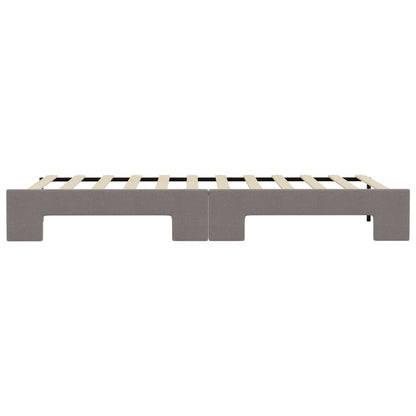 Slaapbank Stof Taupe 80 x 200 cm met onderschuifbed