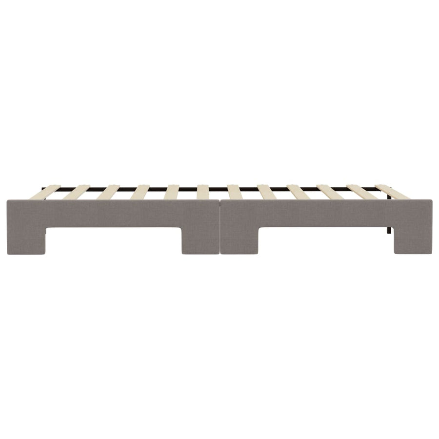 Slaapbank Stof Taupe 80 x 200 cm met onderschuifbed