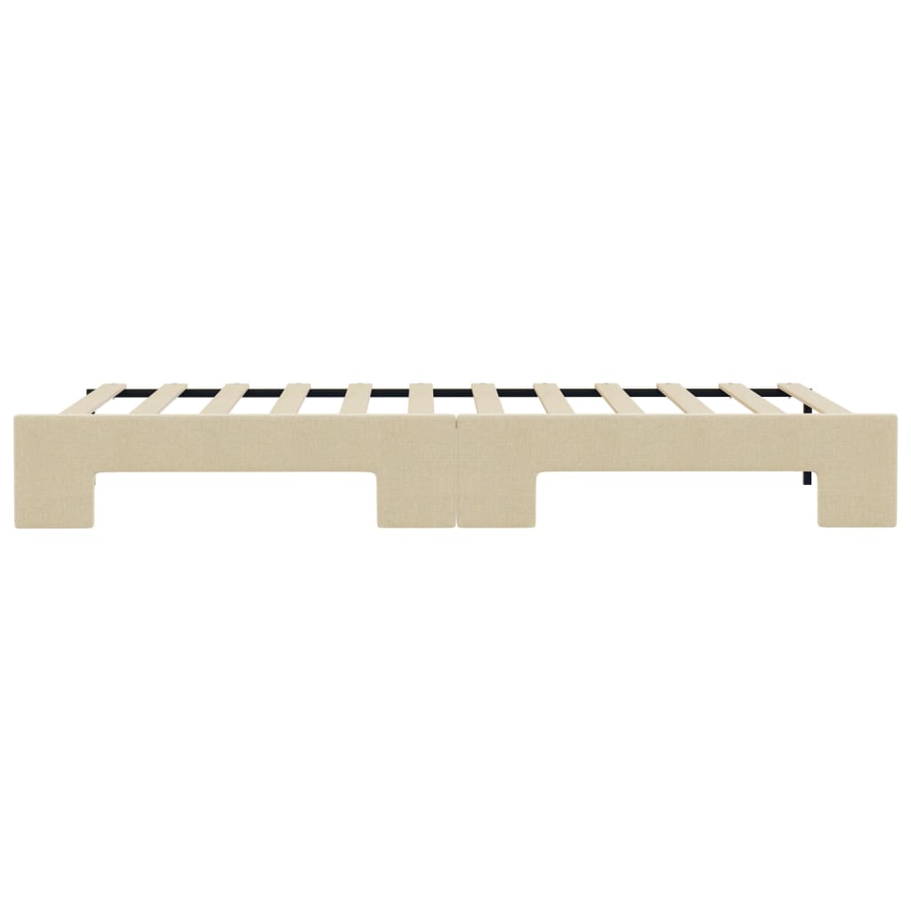 Slaapbank Stof Kleurig 80 x 200 cm Crème met onderschuifbed
