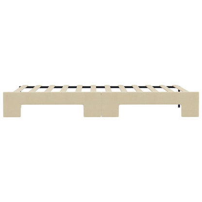 Slaapbank Stof Kleurig 80 x 200 cm Crème met onderschuifbed