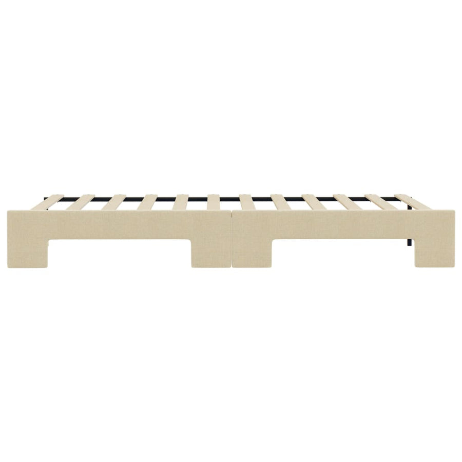 Slaapbank Stof Kleurig 80 x 200 cm Crème met onderschuifbed