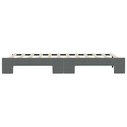 Slaapbank Stof 90 x 200 cm Donkergrijs met onderschuifbed