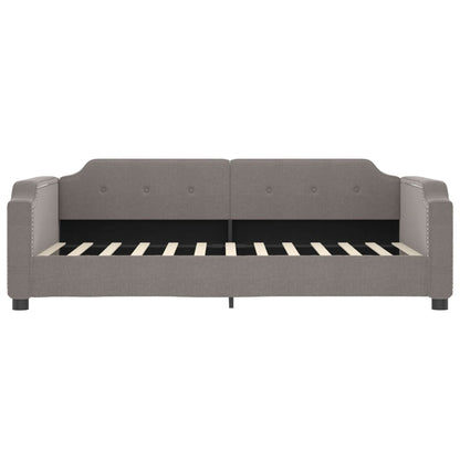 Slaapbank Met Onderschuifbed 90X200 Cm Stof Taupe Taupe 90 x 200 cm