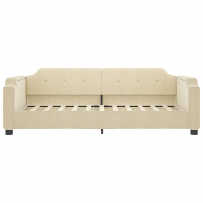 Slaapbank Stof Kleurig Crème 90 x 200 cm met onderschuifbed