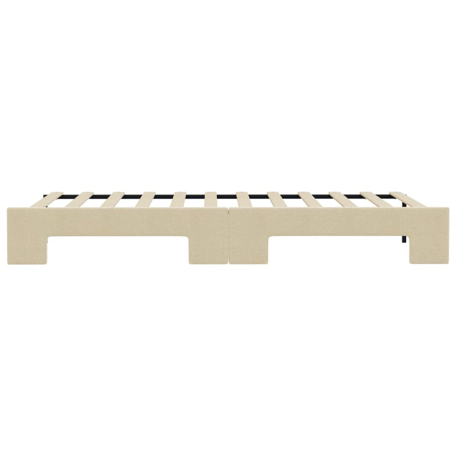 Slaapbank Stof Kleurig Crème 90 x 200 cm met onderschuifbed