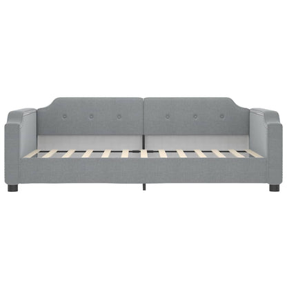 Slaapbank Stof 100 x 200 cm Lichtgrijs met onderschuifbed