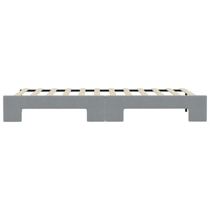 Slaapbank Stof 100 x 200 cm Lichtgrijs met onderschuifbed