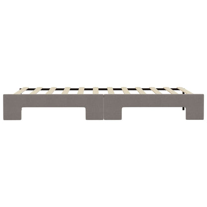 Slaapbank Stof 100 x 200 cm Taupe met onderschuifbed