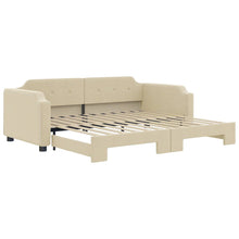 Slaapbank Stof Kleurig 100 x 200 cm Crème met onderschuifbed
