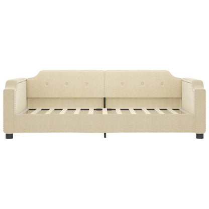 Slaapbank Stof Kleurig 100 x 200 cm Crème met onderschuifbed