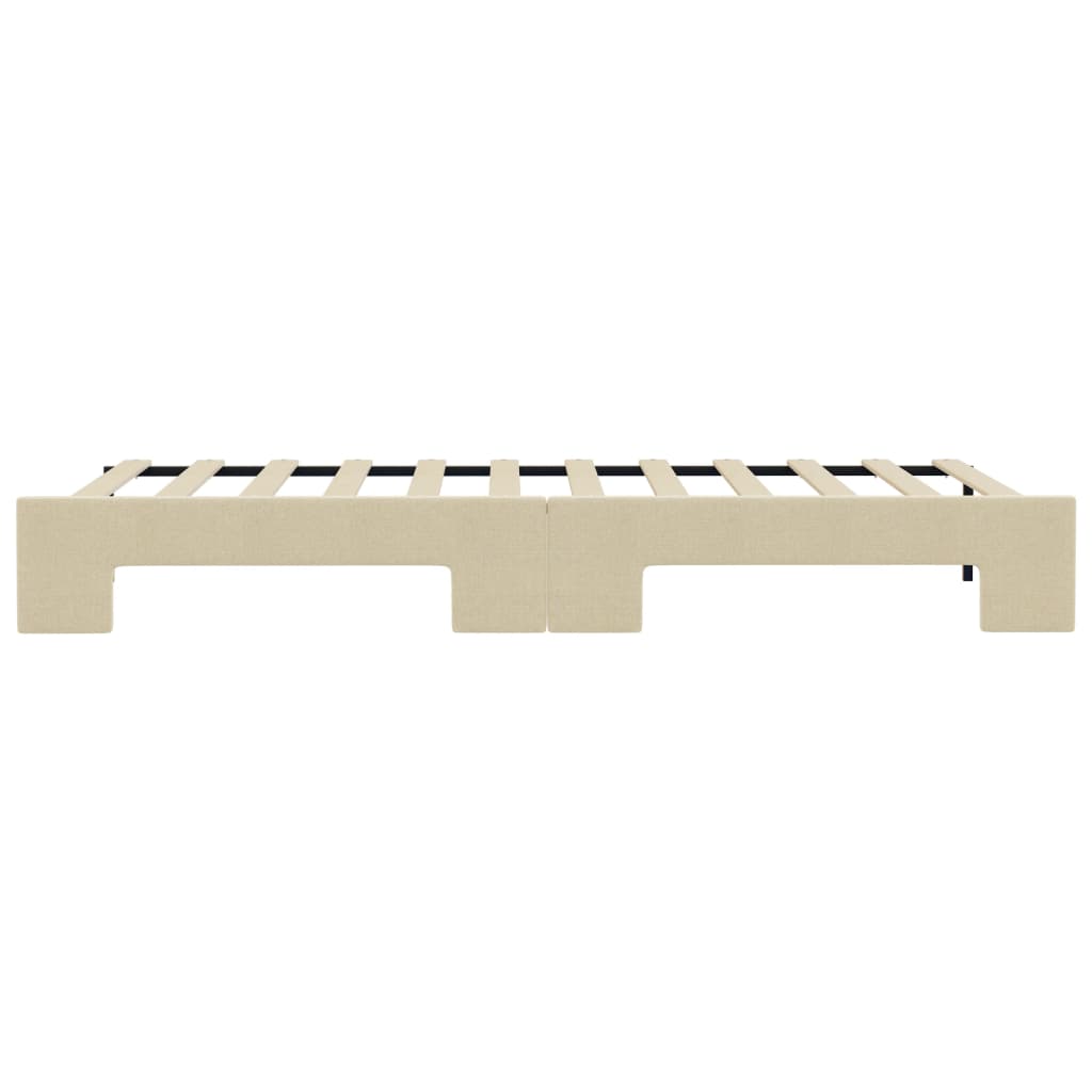 Slaapbank Stof Kleurig 100 x 200 cm Crème met onderschuifbed