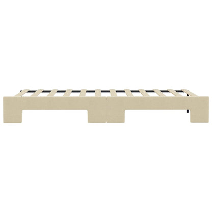 Slaapbank Stof Kleurig 100 x 200 cm Crème met onderschuifbed