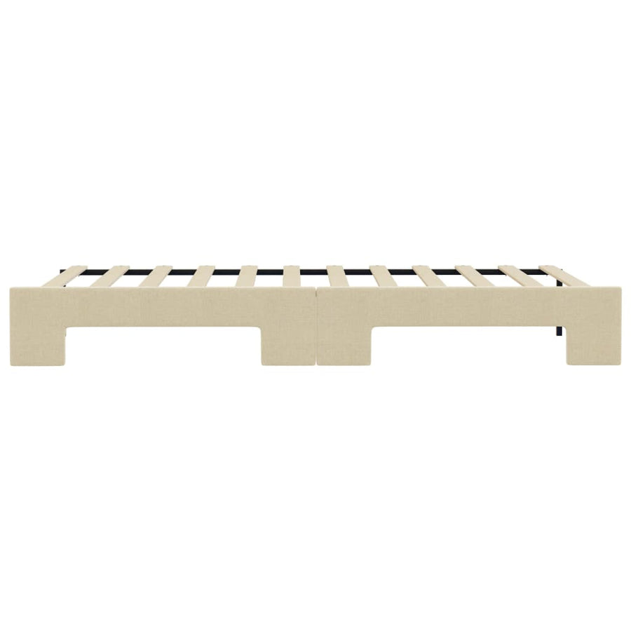 Slaapbank Stof Kleurig 100 x 200 cm Crème met onderschuifbed