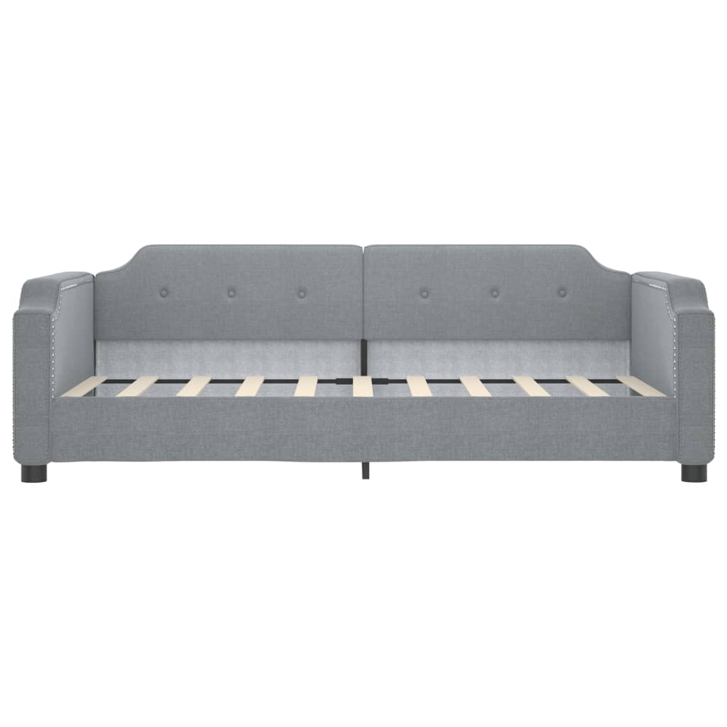 Slaapbank Stof Lichtgrijs 90 x 190 cm met onderschuifbed