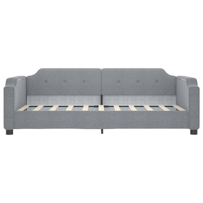 Slaapbank Stof Lichtgrijs 90 x 190 cm met onderschuifbed