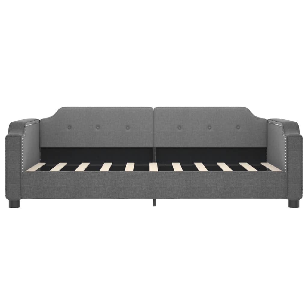 Slaapbank Stof 90 x 190 cm Donkergrijs met onderschuifbed