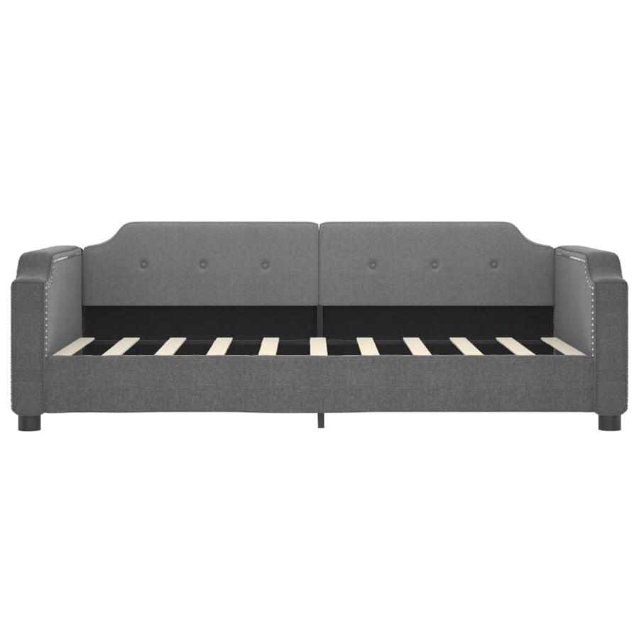 Slaapbank Stof 90 x 190 cm Donkergrijs met onderschuifbed