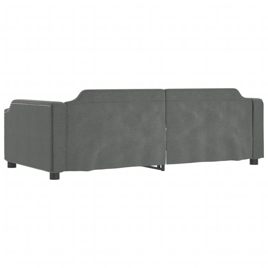 Slaapbank Stof 90 x 190 cm Donkergrijs met onderschuifbed