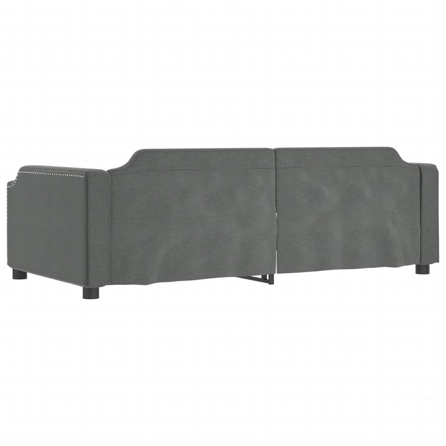 Slaapbank Stof 90 x 190 cm Donkergrijs met onderschuifbed