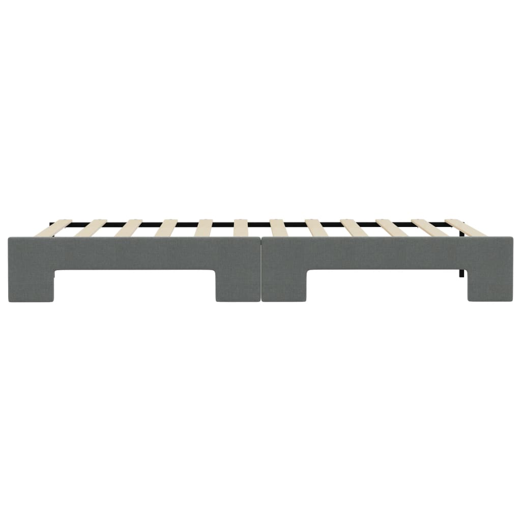 Slaapbank Stof 90 x 190 cm Donkergrijs met onderschuifbed