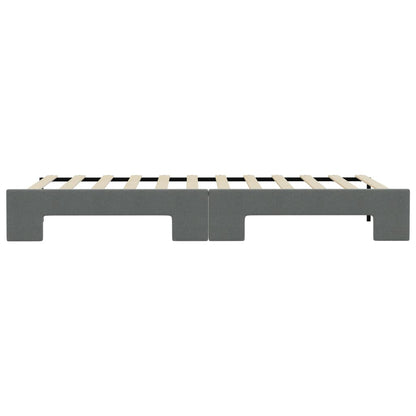 Slaapbank Stof 90 x 190 cm Donkergrijs met onderschuifbed