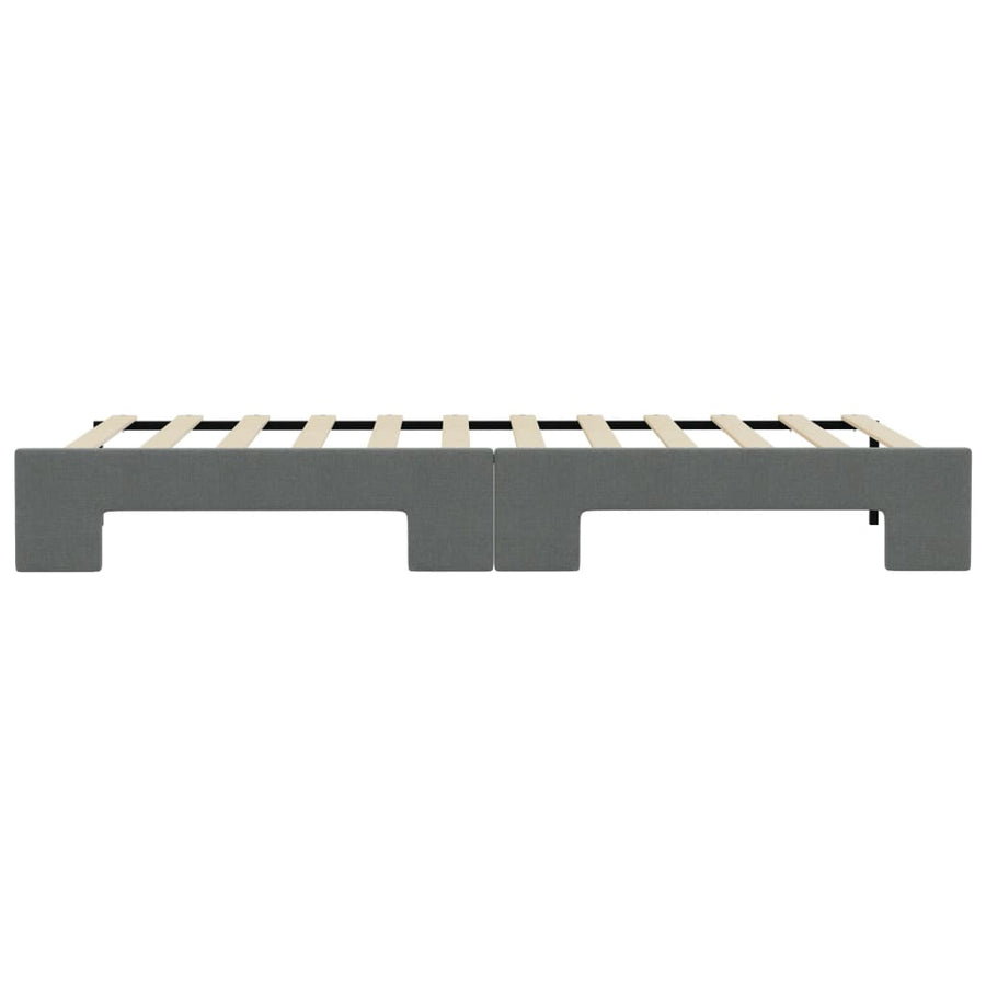 Slaapbank Stof 90 x 190 cm Donkergrijs met onderschuifbed