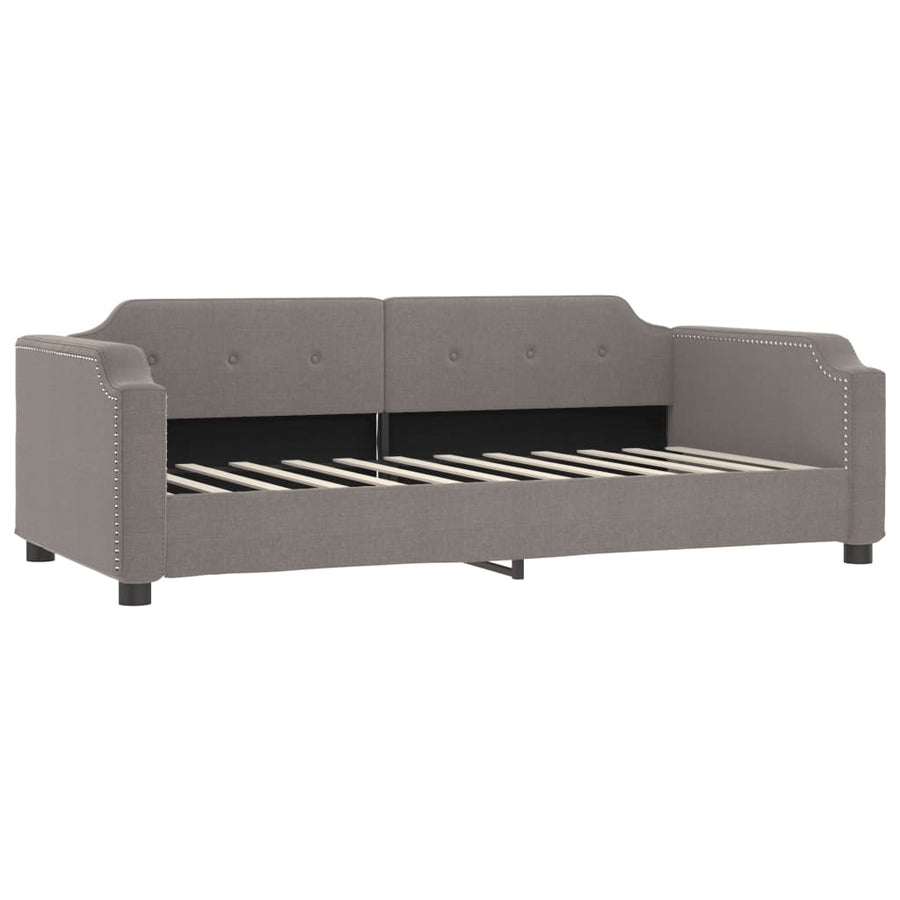 Slaapbank Sen Stof Taupe 80 x 200 cm met onderschuifbed en matras