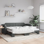 Slaapbank onderschuifbed 100x200 cm donkergroen