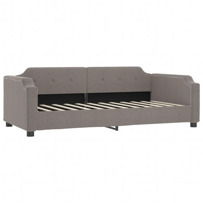 Slaapbank Sen Stof 100 x 200 cm Taupe met onderschuifbed en matras