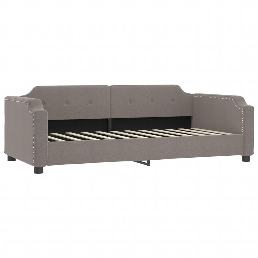 Slaapbank Sen Stof 100 x 200 cm Taupe met onderschuifbed en matras