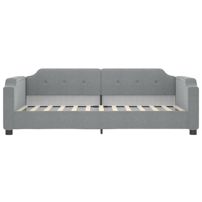 Slaapbank S Stof 80 x 200 cm Lichtgrijs met onderschuifbed en lade