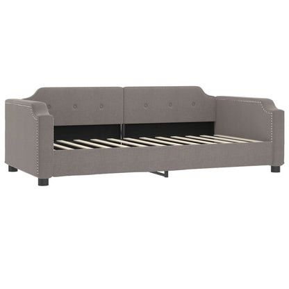 Slaapbank S Stof Taupe 80 x 200 cm met onderschuifbed en lade