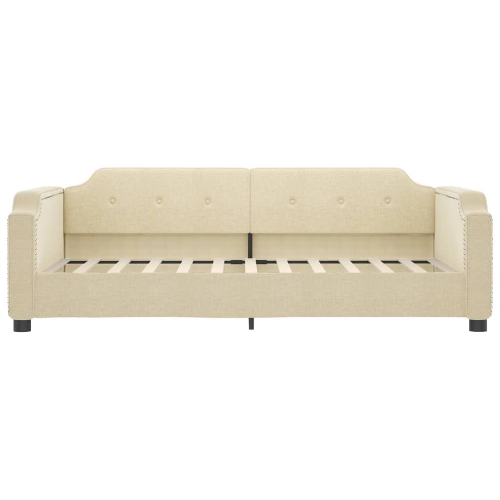Slaapbank S Stof Kleur 80 x 200 cm Crème met onderschuifbed en lade