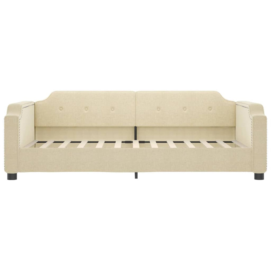 Slaapbank S Stof Kleur 80 x 200 cm Crème met onderschuifbed en lade