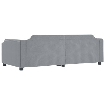 Slaapbank S Stof Lichtgrijs 90 x 190 cm met onderschuifbed en lade