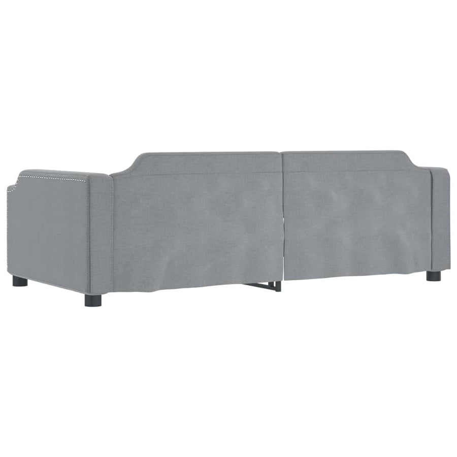 Slaapbank S Stof Lichtgrijs 90 x 190 cm met onderschuifbed en lade