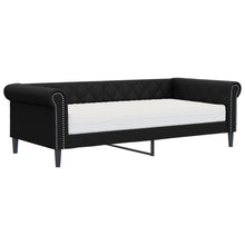 Slaapbank Kunstleer 90 x 200 cm Zwart met matras