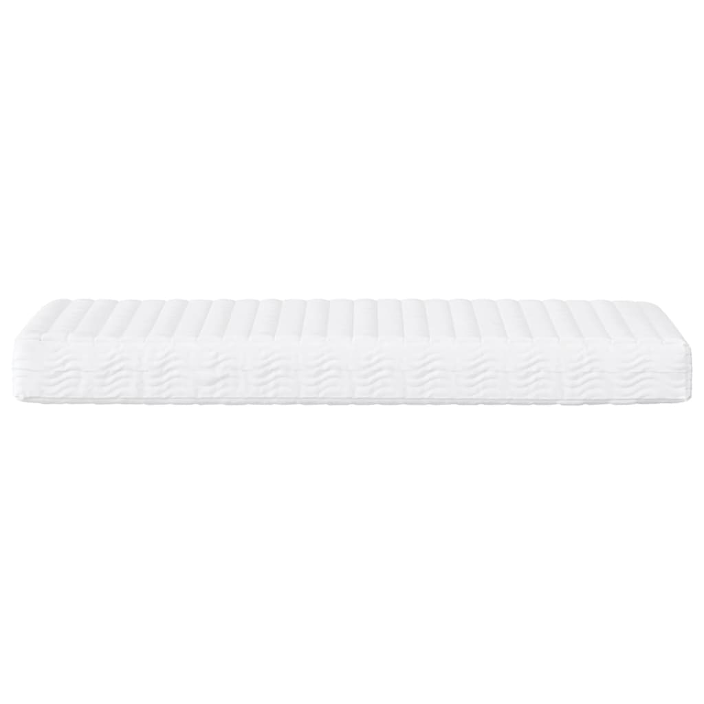 Slaapbank met matras 90x200 cm kunstleer crèmekleurig
