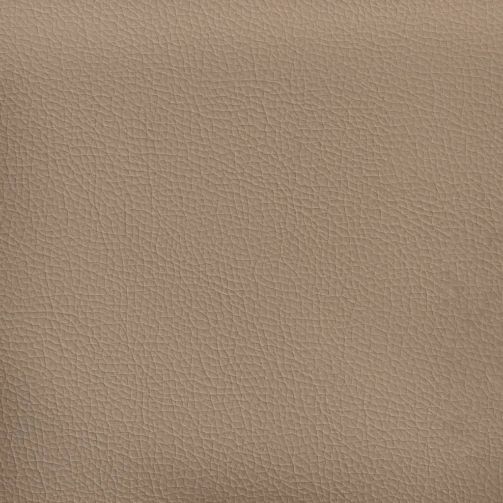 Slaapbank S Kunstleer 90 x 200 cm Cappuccino met onderschuifbed en lade