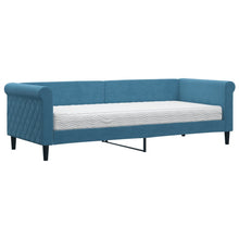 Slaapbank Fluweel 80 x 200 cm Blauw met matras