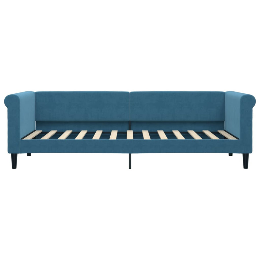 Slaapbank Fluweel 80 x 200 cm Blauw met matras