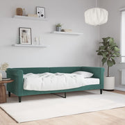 Slaapbank 80x200 cm fluweel donkergroen met matras