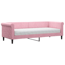 Slaapbank Fluweel 80 x 200 cm Roze met matras