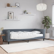 Sofa bed with mattress 90x200 cm velvet dark grey