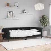 Sofa bed with mattress 90x200 cm velvet black