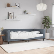Sofa bed with mattress 100x200 cm velvet dark green