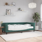 Sofa bed with mattress 100x200 cm velvet dark green