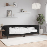 Sofa bed with mattress 100x200 cm velvet black