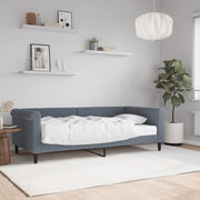 Sofa bed with mattress 90x190 cm velvet dark grey