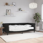 Daybed with mattress 90x190 cm velvet black